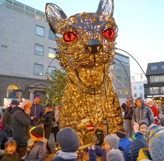 Jólakötturinn. Ljósmynd: Reykjavíkurborg